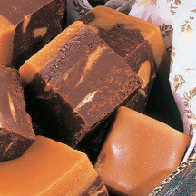 Festive Peanut Butter Chocolate Fudge