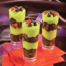 Freaky Halloween Cake & Pudding Parfaits