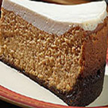 Gingerbread Pumpkin Cheesecake with Cookie Crust