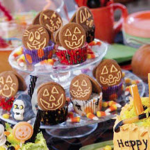 Jack-O-Lantern Mini Cheesecakes
