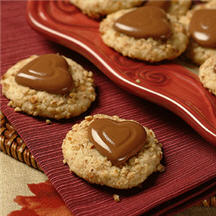 Pecan Chocolate Heart Cookies