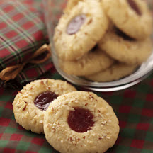 Pomegranate Jelly Almond Thumbprints