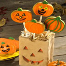 Pumpkin Cookie Pops