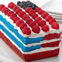 Red, White and Blue Cake