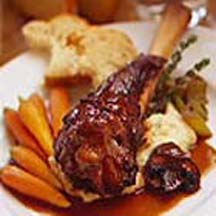 Lamb Shanks Braised in Red Wine