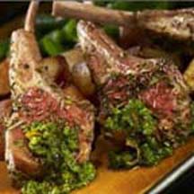 Roasted Garlic and Herb-Marinated Lamb Chops with Drambuie Pesto