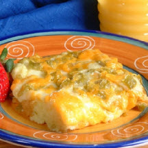 Green Chile and Cheese Strata