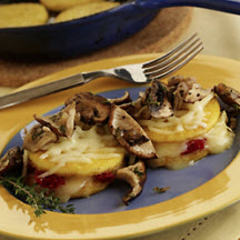 Polenta Fontina 'Paninis' with Mushroom Sauce
