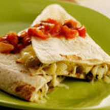 Quesadillas with Potatoes and Green Chiles with Asadero Cheese