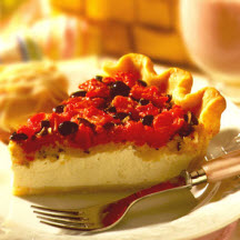 Quiche with Tomato, Basil and Garlic