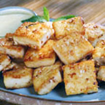 Soothing Tofu with Yogurt Mint Sauce
