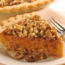 Candied Walnut-Topped Pumpkin Pie