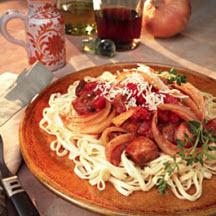 Fresh Pasta with Onion and Pork
