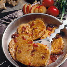 Ginger-Plum Pork Chops