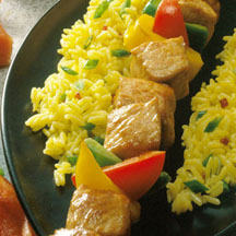 Mustard-Bourbon Pork Kabobs