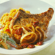 Onion-and-Cherry-Glazed Pork Chops