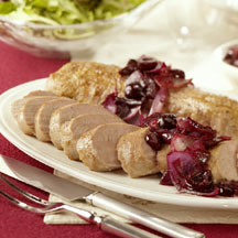 Pan-Seared Pork Tenderloin with Spicy Sweet Cherry-Onion Jam