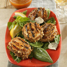Pecan-Crusted Pork Tenderloin Pinwheels with Carolina Mustard Sauce