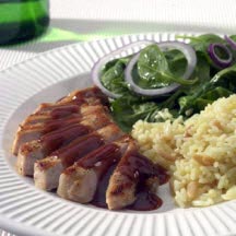 Pork with Savory Raspberry Tea Sauce