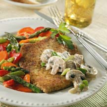 Pork Scaloppine with Mushroom Cream Sauce
