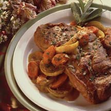 Pork Steaks with Curried Peanut Sauce