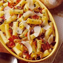 Rigatoni with Olives and Bacon