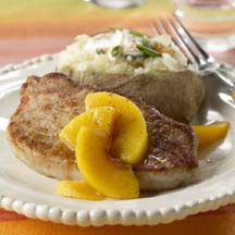Spiced Peach Pork Chops