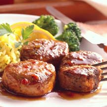 Spicy Pepper-Glazed Pork Medallions