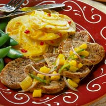 Teriyaki Pork Medallions with Papaya Salsa