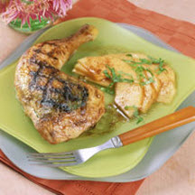 Basil and Five-Spice Infused Chicken Legs with Cantaloupe Salad