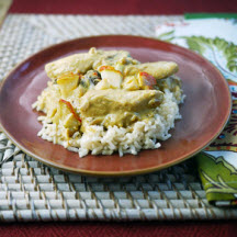 Curried Chicken with Apricots and Apples