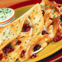 Elegant Turkey, Cranberry and Brie Quesadillas