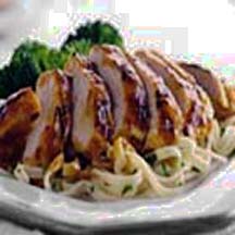 Grilled Apple Curry Chicken with Pasta