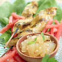 Grilled Thai Chicken with Watermelon Rind Chutney