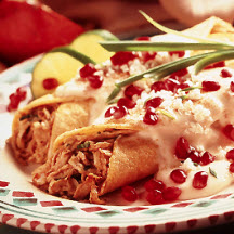Pomegranate Chile and Chicken Enchiladas