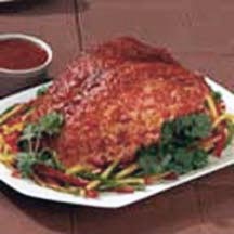Roast Glazed Turkey Breast with Roasted Peppers