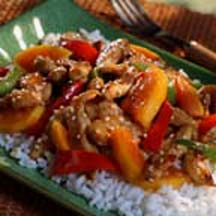 Sautéed Chicken with Papaya in Sweet Chili Sauce