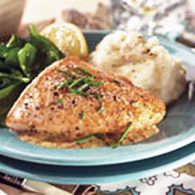 Stove-Top Turkey with Grainy Mustard Sauce