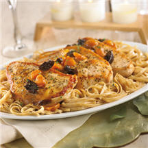 Turkey Cutlets with Winter Fruit Sauce