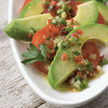 Avocado and Tomato Salad with Confetti Vinaigrette