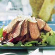 Beef Tenderloin Over Greens