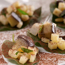 View the recipe Eggplant Caponata Barocco with Asiago Cheese. Eggplant Caponata Barocco with Asiago Cheese