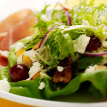 Frisée and Boston Lettuce with Feta Cheese