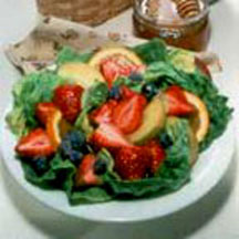 Fruit Salad with Strawberries and Cream
