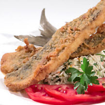 Golden Fried Florida Mullet with Cabbage and Citrus Slaw