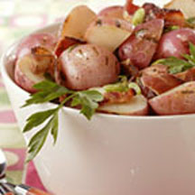 Grilled New Potato Salad with Bacon and Scallions