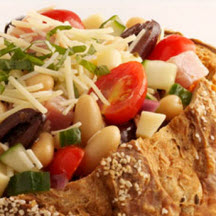 Mediterranean Ham and Cheese Salad