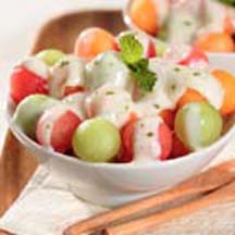 Melon Salad with Tangy La Lechera Sauce