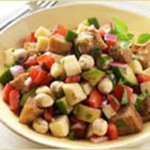 View the recipe Panzanella (Italian Bread Salad). Panzanella (Italian Bread Salad)