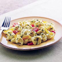 Pesto Tortellini Salad with Grape Tomatoes